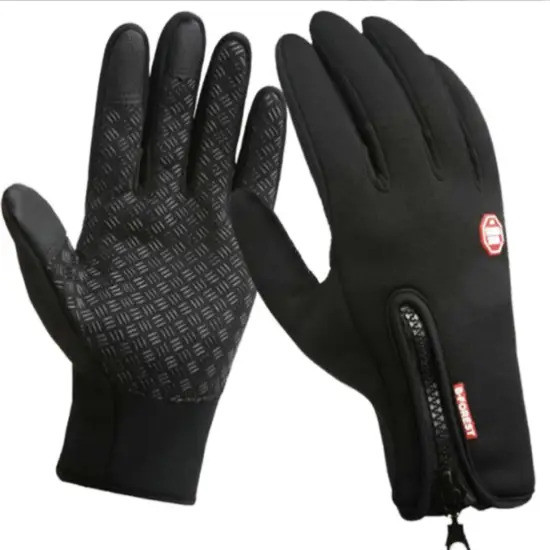 Сенсорні рукавиці жіночі зимові Winds Stopper HKXY чорний, фото 1