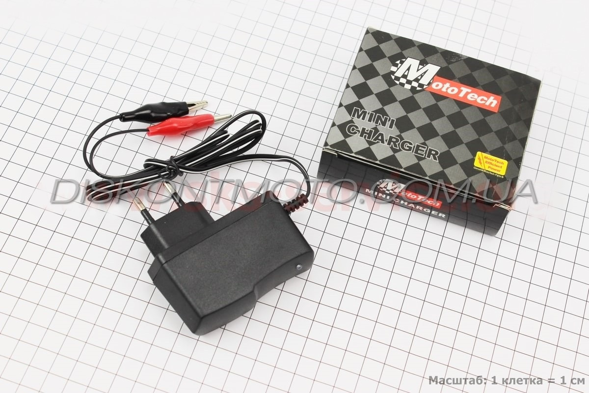 Портативний зарядний пристрій 12V АКБ для акумулятора 2.5Ah-20Ah "MotoTech"