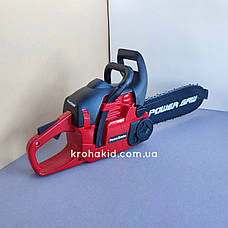 Дитяча іграшкова бензопила Power Saw на батарейках зі ЗВУКОМ 192E1 (Червоний), фото 4