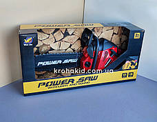 Дитяча іграшкова бензопила Power Saw на батарейках зі ЗВУКОМ 192E1 (Червоний), фото 2