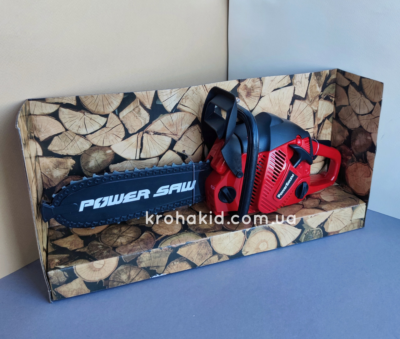 Дитяча іграшкова бензопила Power Saw на батарейках зі ЗВУКОМ 192E1 (Червоний)