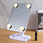 Косметичне дзеркало з LED підсвіткою від USB, Cosmetic mirror Angel / Настільне дзеркало для макіяжу, фото 6