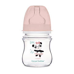 Пляшка з широким отвором антиколікова Canpol babies Easystart Toys (120 мл) рожева