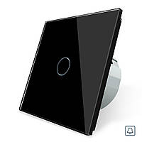 Сенсорная кнопка 1 сенсор Импульсный выключатель Мастер кнопка Livolo стекло черный