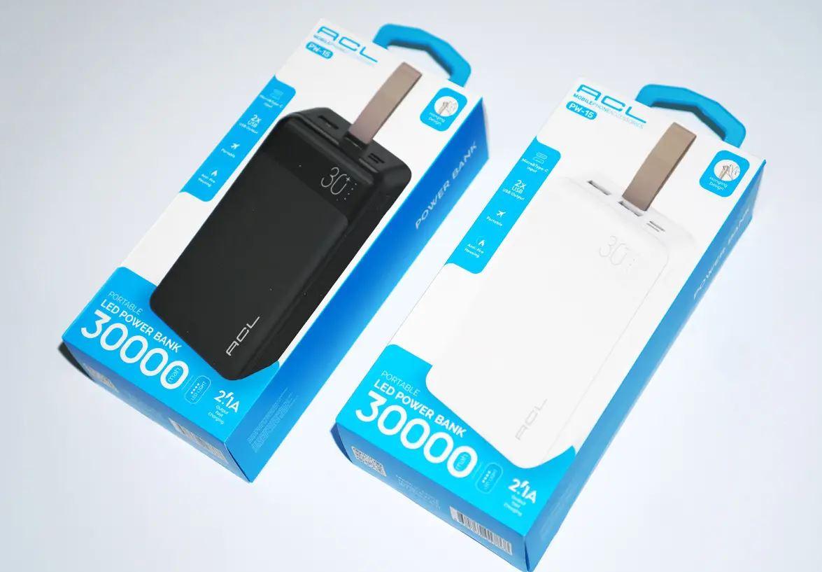 Портативний зовнішній акумулятор повербанк Power Bank ACL-PW15 2 USB 30000 mAh type-C