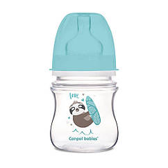 Пляшка з широким отвором антиколікова Canpol babies Easystart Toys (120 мл) синя