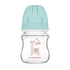 Пляшка з широким отвором антиколікова Canpol babies Easystart Toys (120 мл) синя