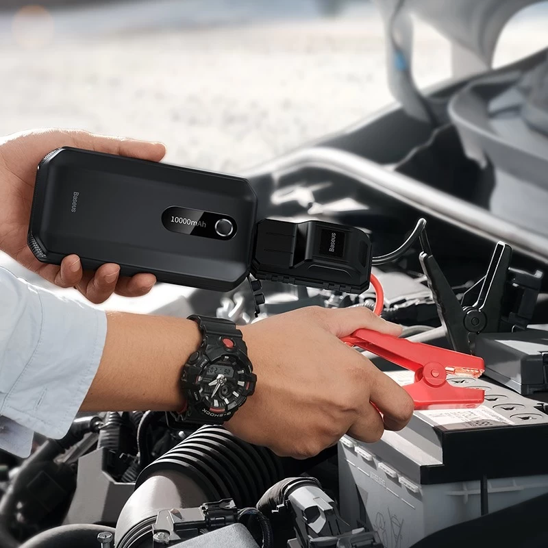 Пускозарядний пристрій Бустер Baseus 3in1 12V 10000mAh з функцією Павербанку