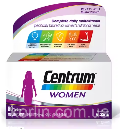 Centrum Women Multivitamins and Minerals Центрум Мультивітаміни та Мінерали для жінок 60 таб. Великобританія
