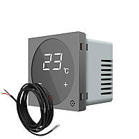 Механізм терморегулятор з виносним датчиком температури для теплих підлог Livolo сірий