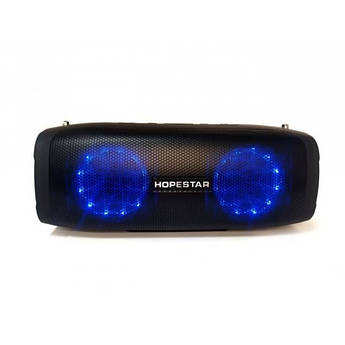 Потужна портативна світна Bluetooth колонка Hopestar A6 Party Black