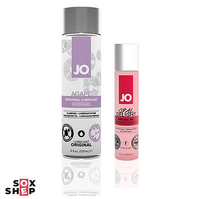 Комплект System JO GWP — Agape 120 ml & Oral Delight — Strawberry 30 мл