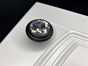 Ручка для меблів з кристалом Island чорна