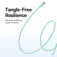 Кабель для швидкої зарядки Type-C на Lightning PD 20W BASEUS Jelly Liquid Silica Gel 1.2м (зелений), фото 4