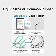 Кабель для швидкої зарядки Type-C на Lightning PD 20W BASEUS Jelly Liquid Silica Gel 1.2м (зелений), фото 8