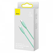 Кабель для швидкої зарядки Type-C на Lightning PD 20W BASEUS Jelly Liquid Silica Gel 1.2м (зелений), фото 10
