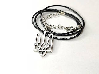 Кулон тризуб на шию металевий 34х18 мм