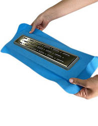 Душовий канал STANDART LINE 60 см, корпус-пластик, решітка хвиля - нержавіюча сталь, горизонтальний вихід 50 мм