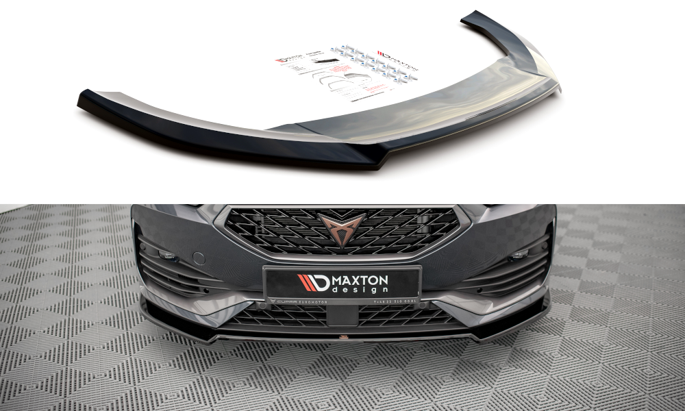 Сплітер Cupra Leon (2020+) тюнінг обвіс губа спідниця елерон (V2)