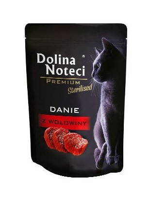 Вологий корм для стерилізованих кішок з яловичиною Dolina Noteci Premium 85 г