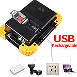 Ліхтар прожектор світлодіодний пошуковий L811-20W-COB+1W, ЗП micro USB з Power Bank, 2х18650, 4000mah, фото 7