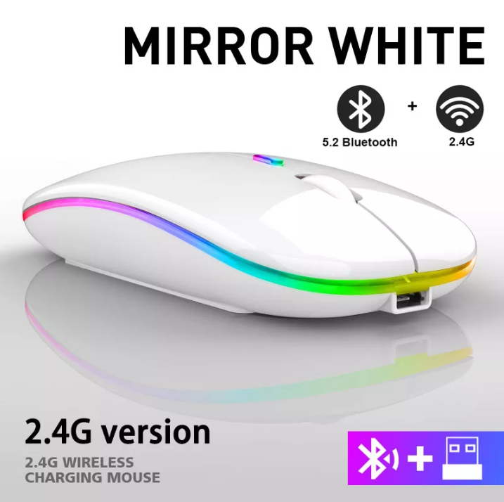 Миша бездротова з акумулятором Elite CER30 Біла. Бездротова Bluetooth блютуз комп'ютерна мишка