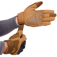 Тактичні рукавиці T-Gloves розмір L койот, фото 5
