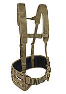 Тактичний пояс розвантажувальний РПС з кріпленнім MOLLE та плечовими лямками Multicam Arid степовий без підсумків, фото 2