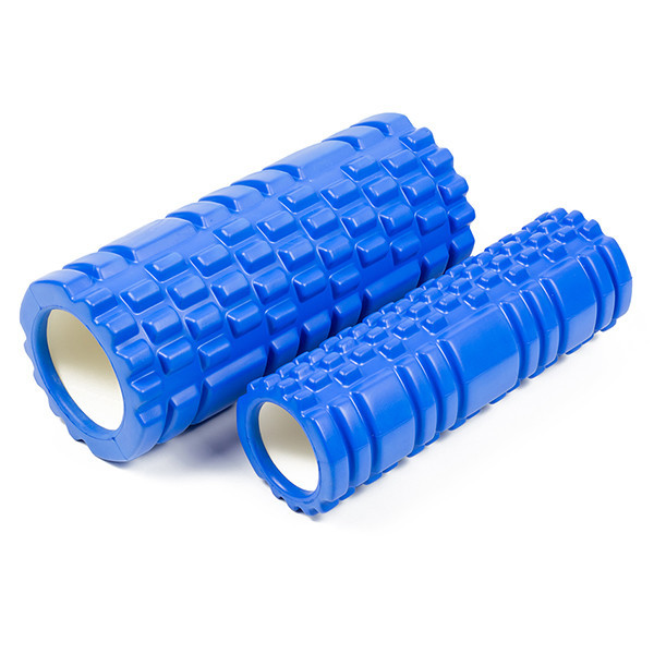 Массажный ролик EasyFit Grid Roller Double 33 см Синий - фото 2 - id-p1719110022