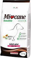 Сухой монопротеиновый корм для собак малых пород Morando Mioсane Adult Mini Sensitive Monoprotein свинина 10кг