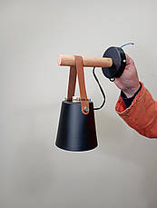 Настінний чорний світильник модерн (909-8072-1 BK), фото 5