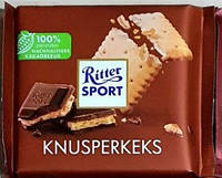 Шоколад Ritter Sport Knusperkeks 100 г. Німеччина