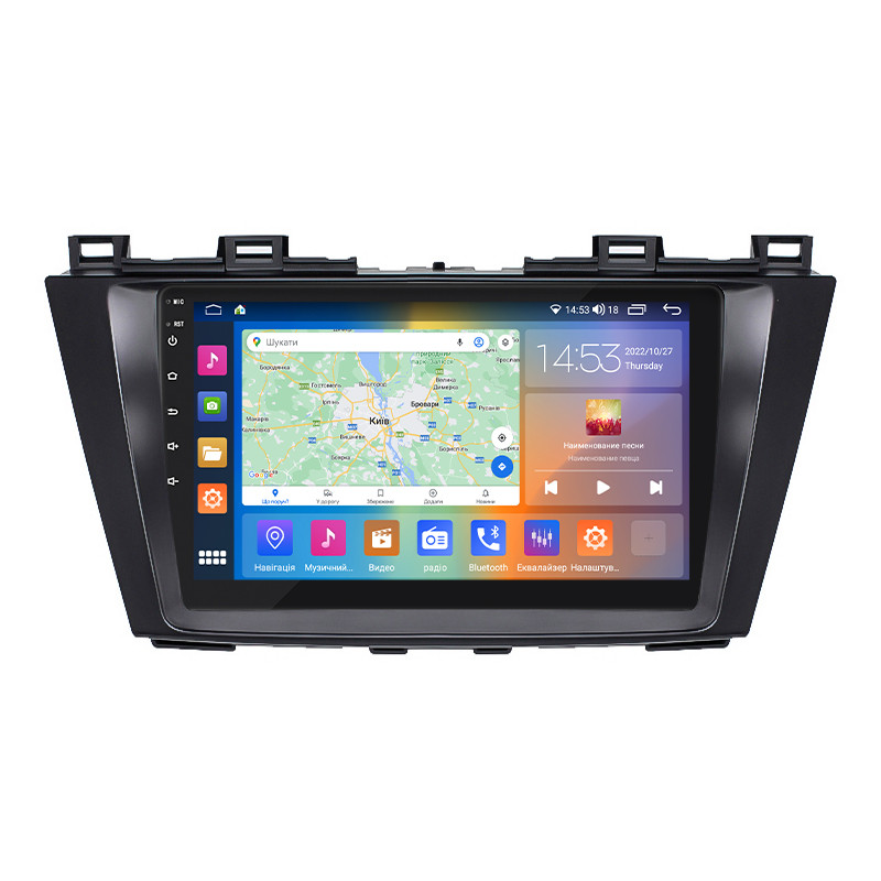Штатна магнітола 9" Lesko для Mazda 5 II (CW) 2010-2015 4/64 Gb CarPlay 4G Wi-Fi GPS Prime IPS 8 ядер Мазд 2 шт.