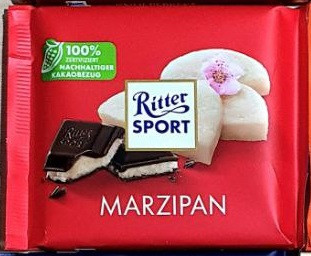 Шоколад Ritter Sport Marzipan 100 г. Німеччина, фото 1