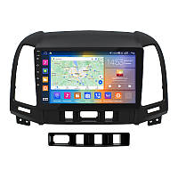 Магнитола Lesko для Hyundai Santa Fe II 2005-2010 экран 9" 2/32Gb CarPlay 4G Wi-Fi GPS Prime Хюндай Санта Фе