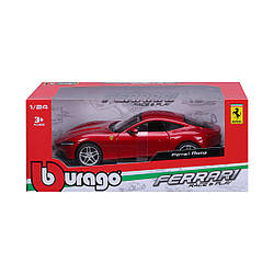 Автомодель металева 1:24 Ferrari Roma 18-26029 BBURAGO червона/сіра