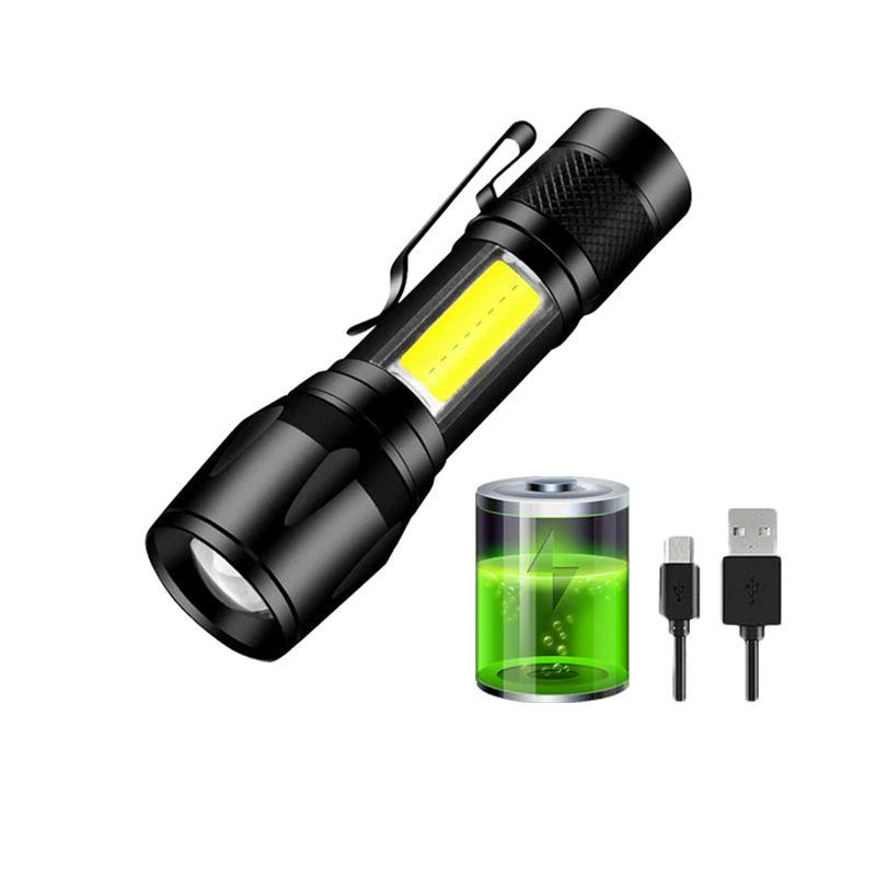 Ліхтарик BL 645 XPE+COB usb charge акумуляторний, фото 1