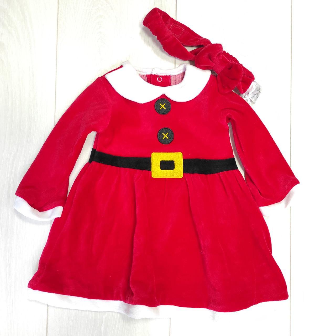 Сукня для дівчинки Новорічна з пов"язкою Primark 62, 68, 80см, фото 1