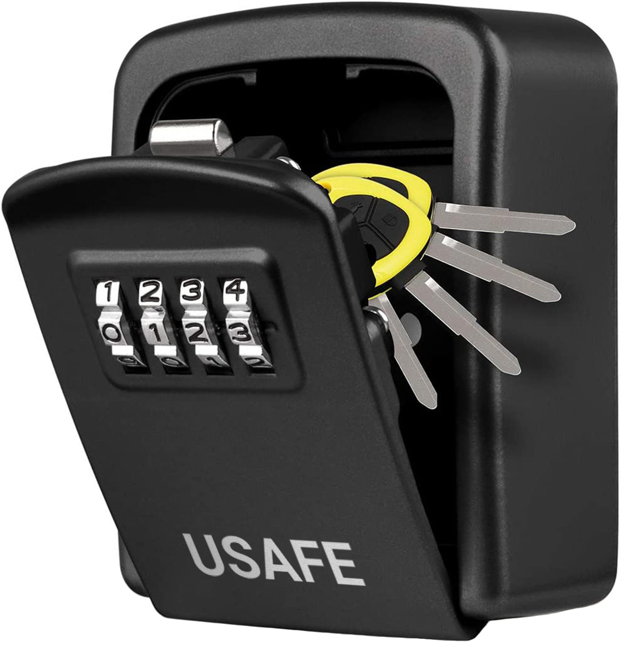 Антивандальный настенный мини сейф uSafe KS-08 для ключей, с кодовым замком, Черный - фото 1 - id-p1696757080