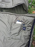 Зимовий спальний мішок із підігрівом просторий -35. Спальник ЗСУ. Військовий спальний мішок збільшений 225*90 см