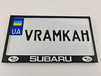 Номерна рамка для авто Subaru black, рамка під американський номер