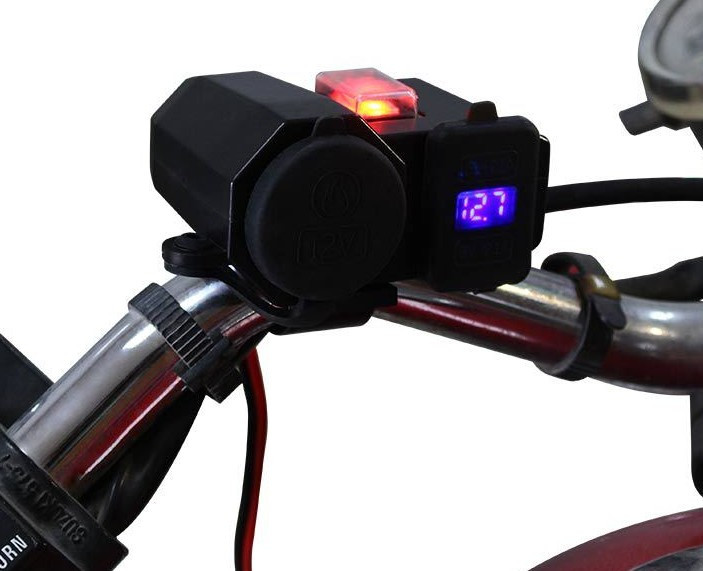 Гніздо USB подвійне на кермо мотоцикла 3.4 А