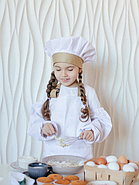 Фартух дитячий Latte Junior 7-12 років Білий з бежевим, фото 9