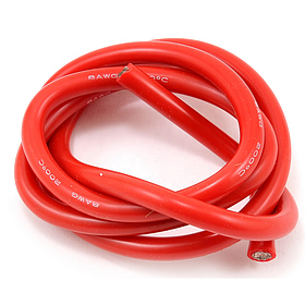 Провід силіконовий 8 AWG - 8,3 кв.мм (1650x0.08) 1м Червоний