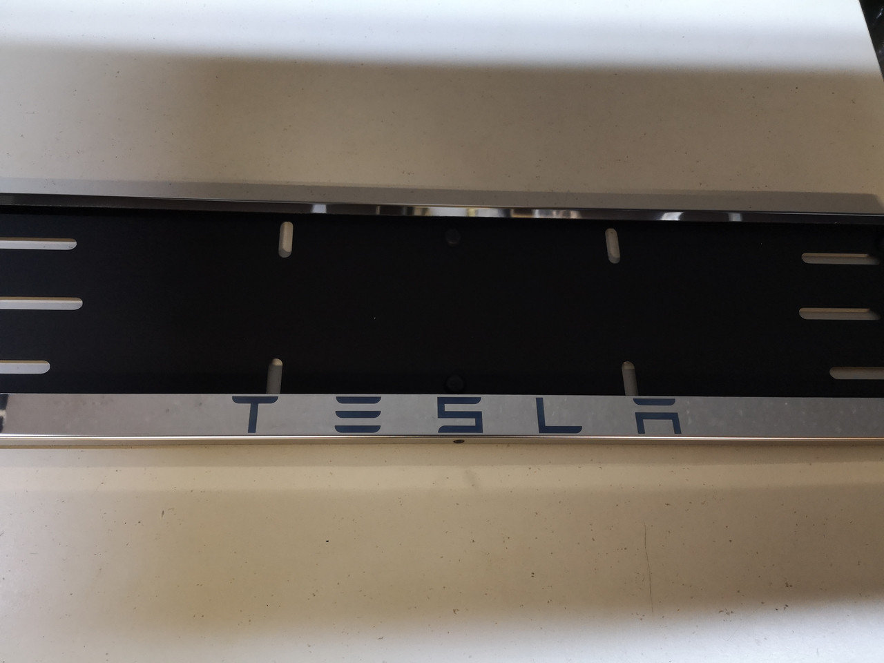 Номерна рамка для авто Tesla blue