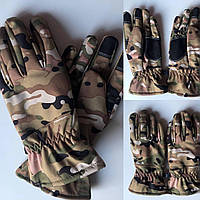 Зимние водонепроницаемые перчатки ВСУ мультикам перчатки Softshell М-XXL тактические перчатки флис софтшелл