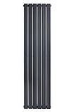 Вертикальний дизайнерський радіатор опалення ARTTIDESIGN Livorno II 6/1800/408/50 сірий матовий, фото 5