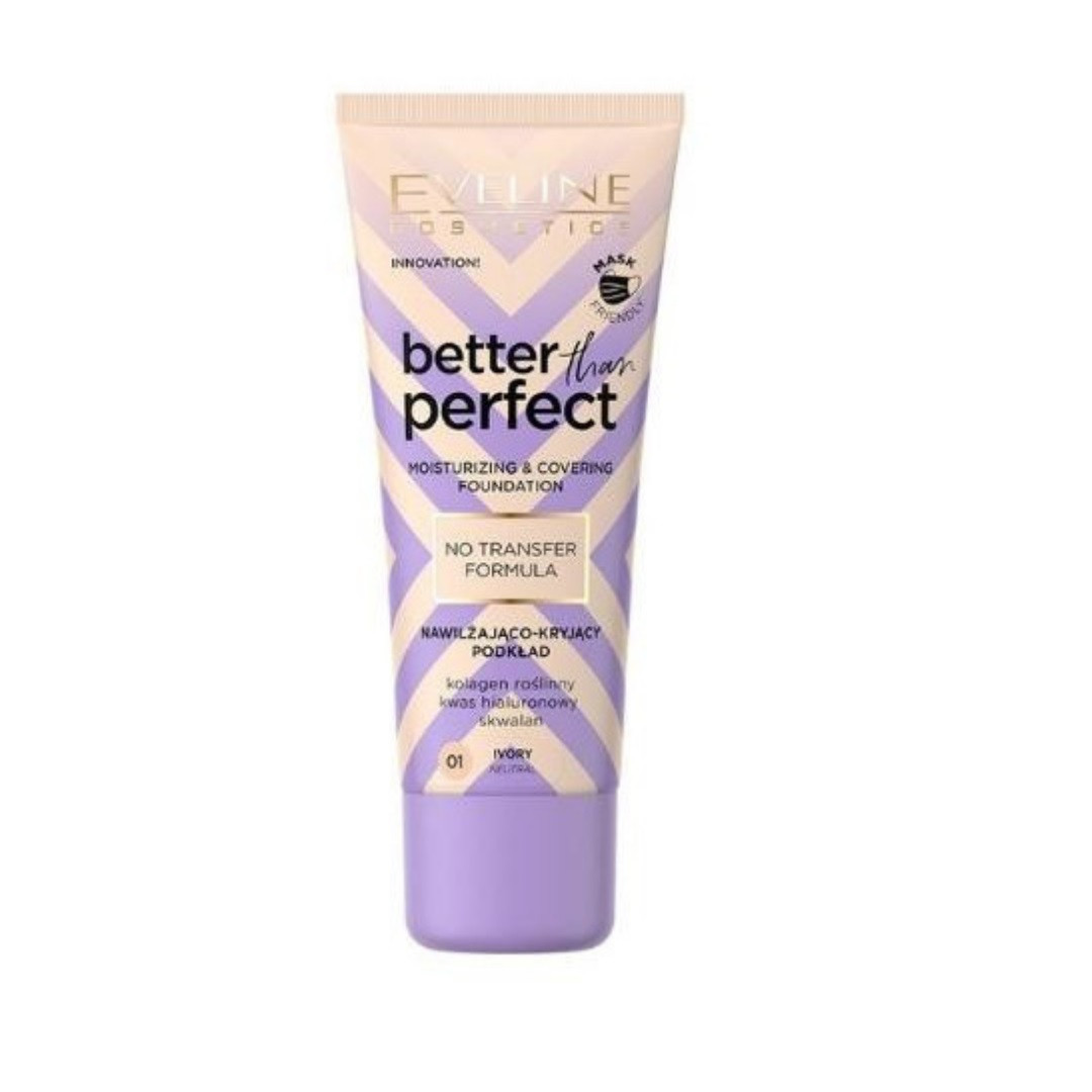 Основа тональна Eveline Better than Perfect - 01 слонова кістка 30 мл (5903416037767), фото 1