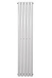 Вертикальний дизайнерський радіатор опалення ARTTIDESIGN Rimini II 5/1800/295/50 білий матовий, фото 5