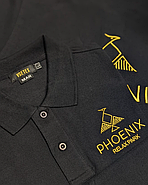 Футболка поло чоловіча Чорна M, фото 8